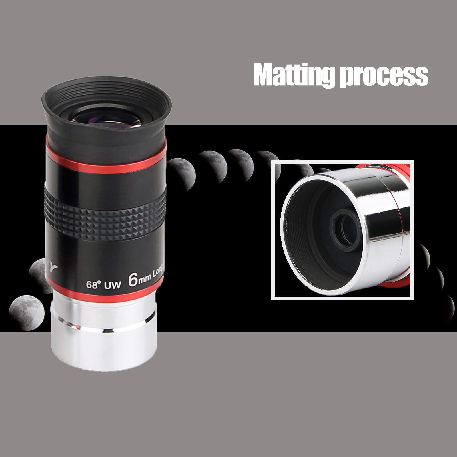 Svbony Telescope Eyepiece, 68 Degree Ultra Wide Angle Eyepiece 6Mm, High Definition Fully Coated Telescope Accessories For Plane